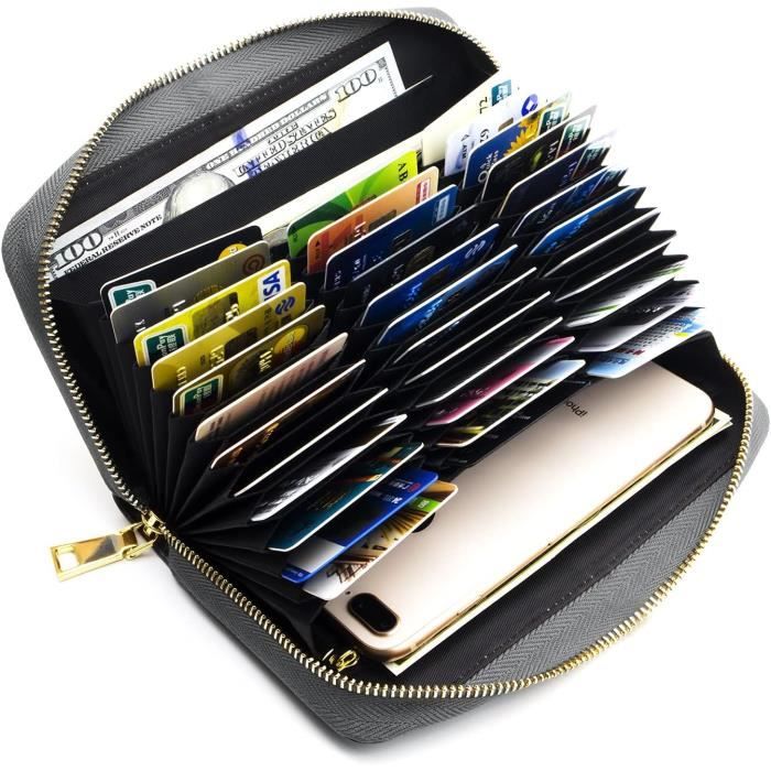 Portefeuille Femme Longue Porte Monnaie Grande Capacité avec RFID