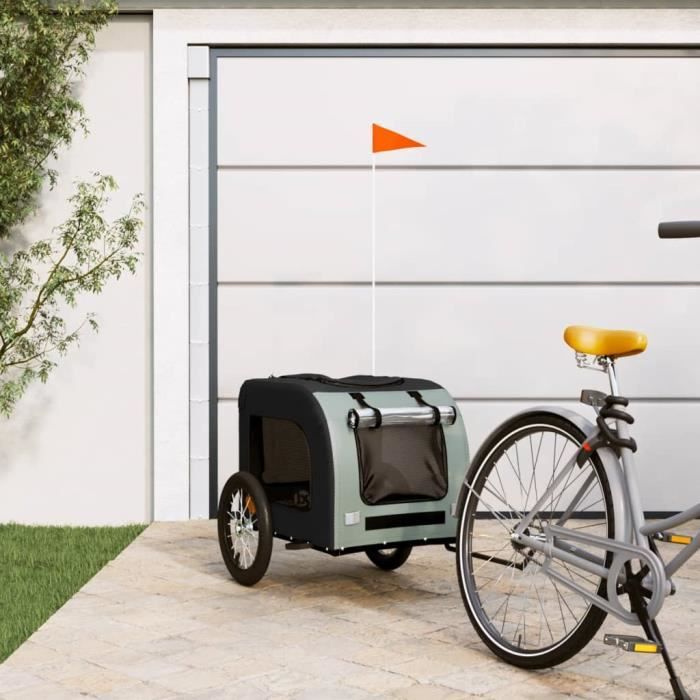Remorque Vélo Animaux De Compagnie vidaXL – Tissu Oxford PVC, Charge Max 45 kg - vue 5
