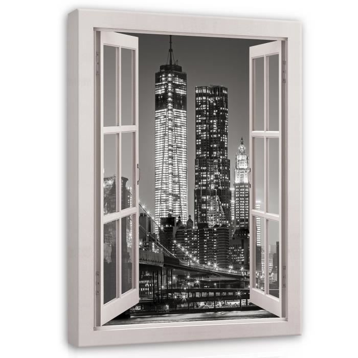 GEST Set de toiles murales imprimées 200 x 100 cm Horizon de New York