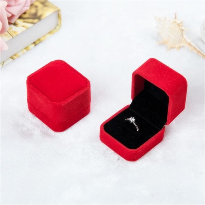 Boîte à bijoux en velours à initiale