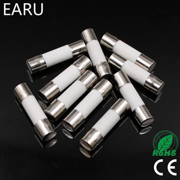 Fusibles Céramique SeKi 16A 5x20mm - Lot De 10 - Lent
