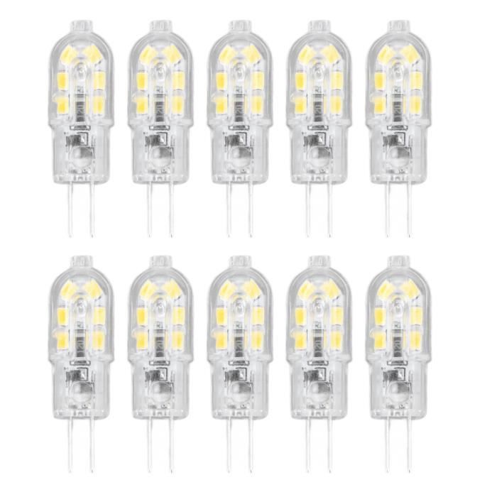 Zerone Ampoule LED G4 10pcs G4 Ampoule LED Luminosité Gradation Haute