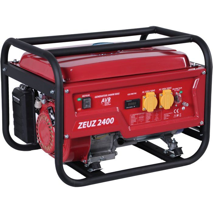 Groupe électrogène essence - ZEUZ - ZEUZ2400 - 2400 W - AVR - Réservoir 15 L - Démarrage manuel
