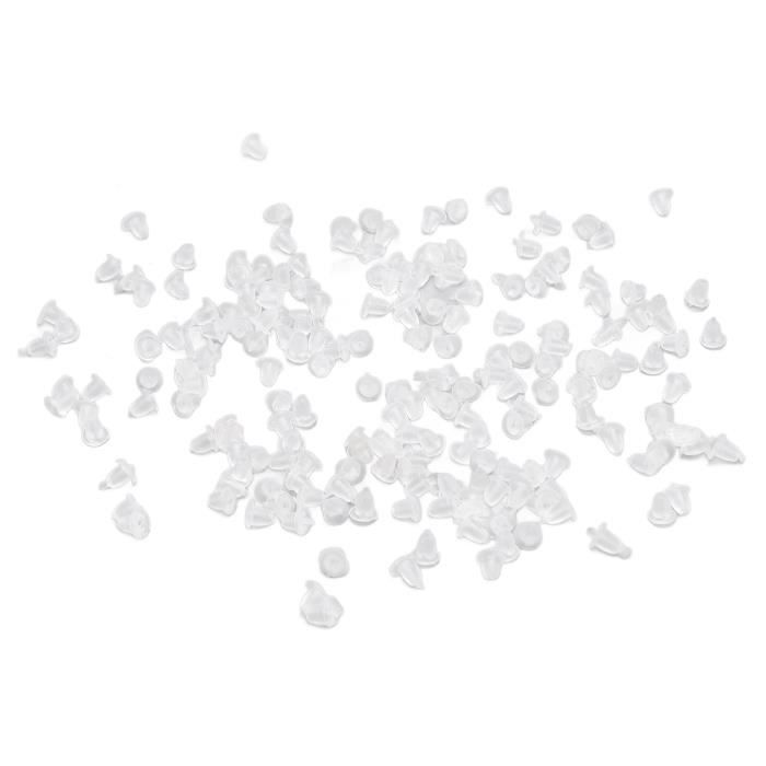200 Pièces De Bouchons D'oreille En Silicone Transparent, Bouchons De