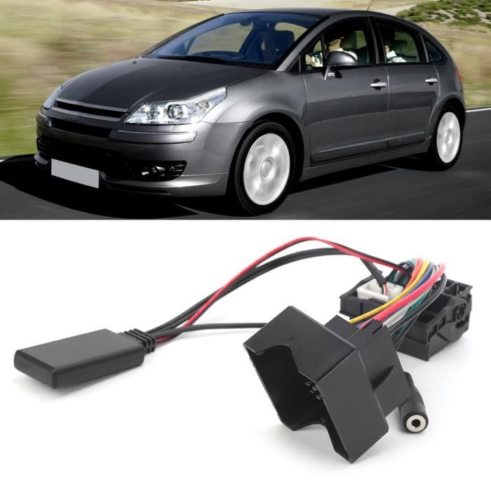 Module Bluetooth de voiture Câble Bluetooth 5.0 AUX-IN de Voiture Adaptateur Audio Convient pour Citroen C2/ C3/ C4/ C5/ C6 HOP3