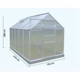 Serre de jardin structure en aluminium avec montants profilés 6.03 m²-1