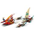 LEGO® NINJAGO 71748 La Bataille de Catamarans, Jouet avec 4 Bateaux, et Minifigurines-1