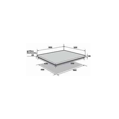 Plaque De Cuisson Mixte Sauter - 60cm - 2 Gaz + 2 Inductions - 2800W - Minuterie 99min - Sécurité Gaz