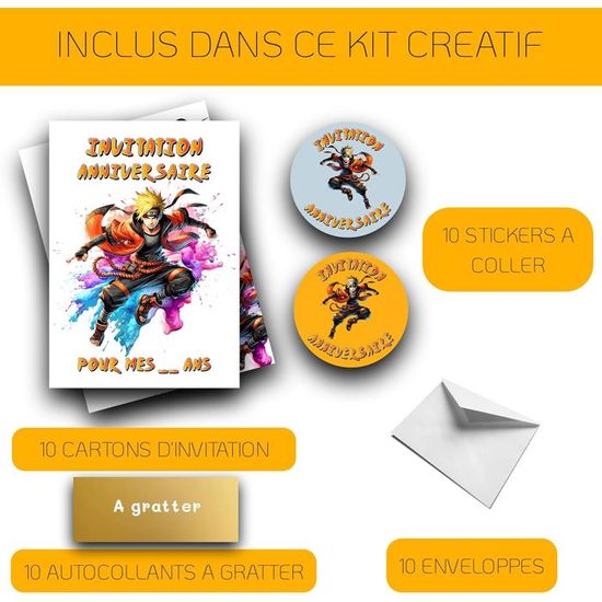 RXLITE Kit créatif premium ludique de 10 Cartes d'invitation