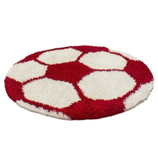 Tapis De Football Rond Doux Antidérapant 60cm - Décoration Chambre Garçon, Tapis Football Enfant