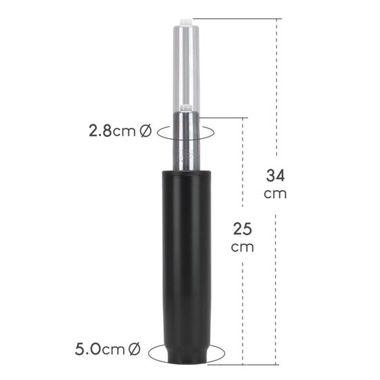 Vérin à Gaz pour Chaise de Bureau, Hauteur vérin de 25 à 35 cm — free download