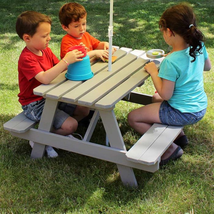 Table pique-nique - Table en bois pique-nique - Table en bois enfant