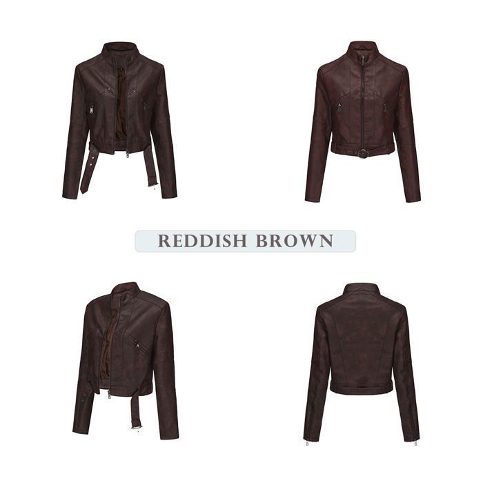 Veste En Cuir Noir Ceinturée Wilsons - Taille M (mais Taille Grand) - Occasion