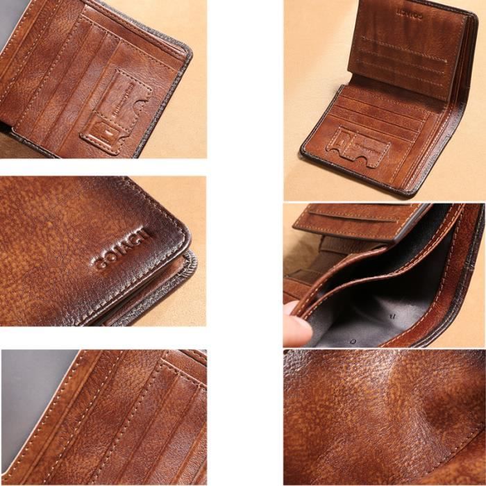 Portefeuille Homme Tasso Elba En Cuir Marron - Triple Porte-monnaie, Occasion