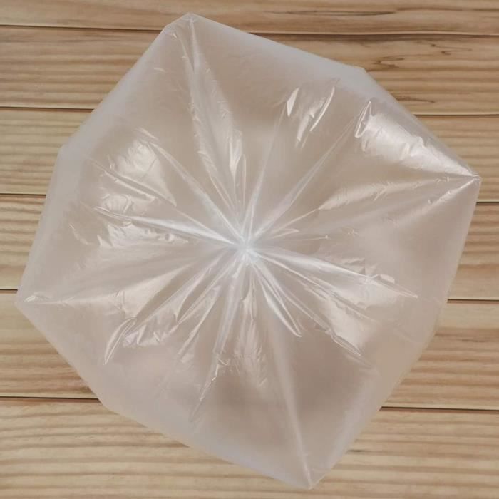 45 Sacs Poubelle Transparents 55x65 Cm Avec Poignées - Résistants, Anti-fuites, Pour Tri Sélectif
