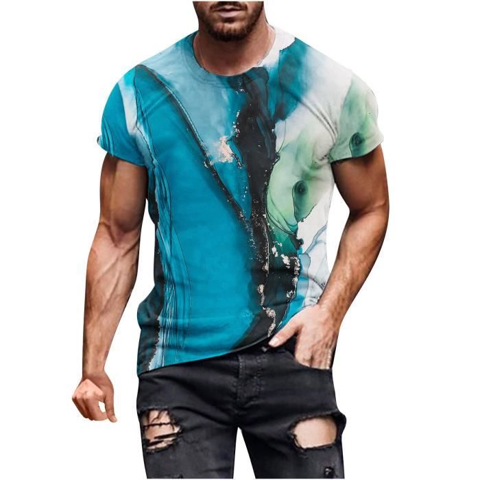 T shirt Homme Sasaquoy T shirt d contract pour hommes haut