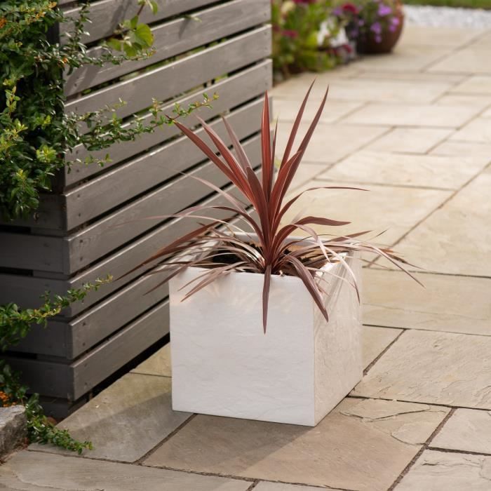 Pot de fleur - STRATA - L - Carré - Riven - Ø 38.5cm x 46.5cm H ...