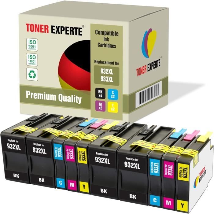 Cartouches D’encre Compatibles HP 308XL — Lot De 2 (noir + Couleur), 900 Pages Noir, 650 Pages Couleur, Pour HP Envy 6110, 6120, Etc. - 6