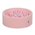 KiddyMoon 100 7Cm Balles Colorées Plastique Pour Piscine Enfant Bébé Fabriqué En EU, Rose Poudré-2