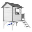 AXI Maison Enfant Beach Lodge XL en Blanc avec Toboggan en Bleu | Maison de Jeux en Bois FFC pour Les Enfants | Maisonnette-2