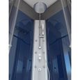 Cabine de douche hydromassante AURLANE Night Blue 2 - Structure en aluminium - 85 x 85 x 225 cm - Bleu nuit-2
