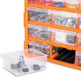 Organiseur 39 tiroirs Boîte de rangement extensible avec étiquettes Casier à vis outils petites pièces Maison atelier-2
