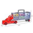 Modèle de voiture-conteneur en alliage avec toboggan et ensemble de conteneurs portables modèle de jouets pour enfants-2