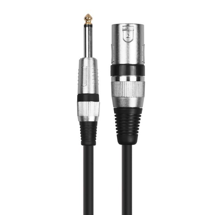 Violet - 10m - DREMAKE micro cordon Jack 6.35mm 6.5mm mâle vers XLR mâle  6.3mm 1-4 ''vers XLR câble Audio de - Cdiscount Informatique