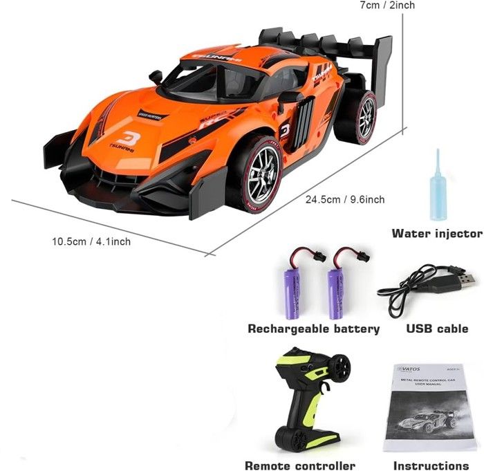 TD® Voiture télécommandée pour enfants 1/16 garçon jouet voiture lumiè