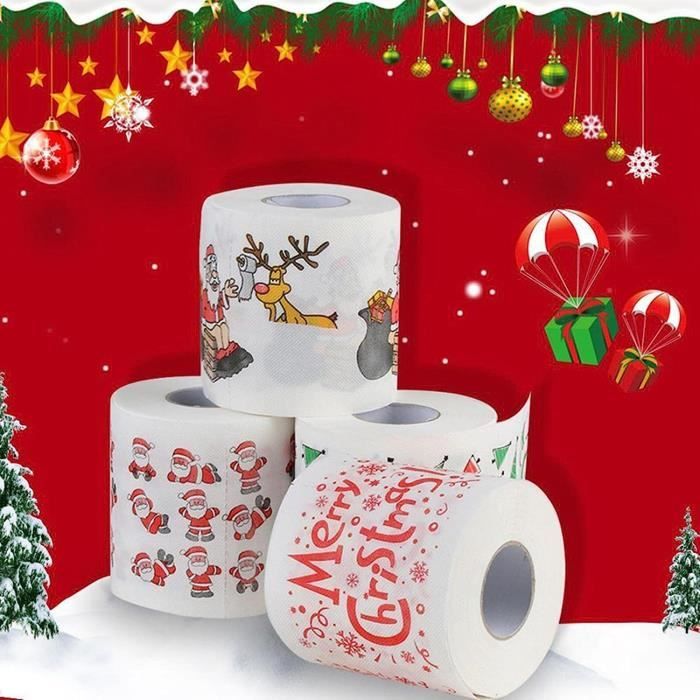 Papier Toilette de Noël  Papier Toilette Doux Père Noël Noël Papier  Toilette drôle pour Les Cadeaux de Noël de décoration de [541] - Cdiscount  Au quotidien