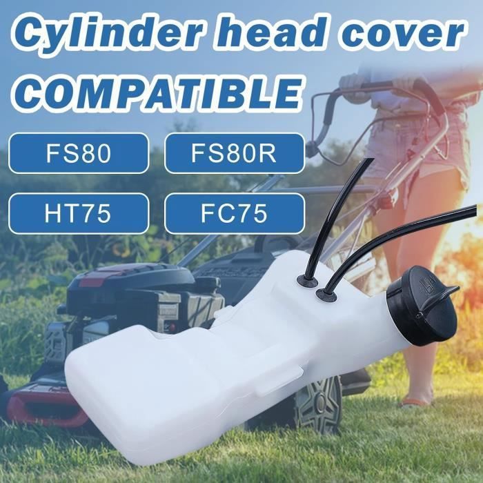 Réservoir Carburant Débroussailleuse Universel - 40.5ml - Avec Bouchon - Blanc - Pour Tondeuse, Trimmer