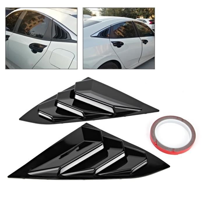 Cikonielf Évent de lunette arrière Garniture d'aile de persienne de sortie  d'aération de fenêtre arrière de voiture pour Honda