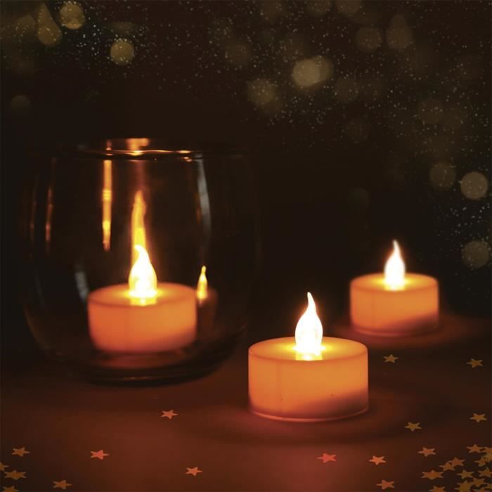 Lot de Petites bougies LED - Blanche - Cdiscount Maison