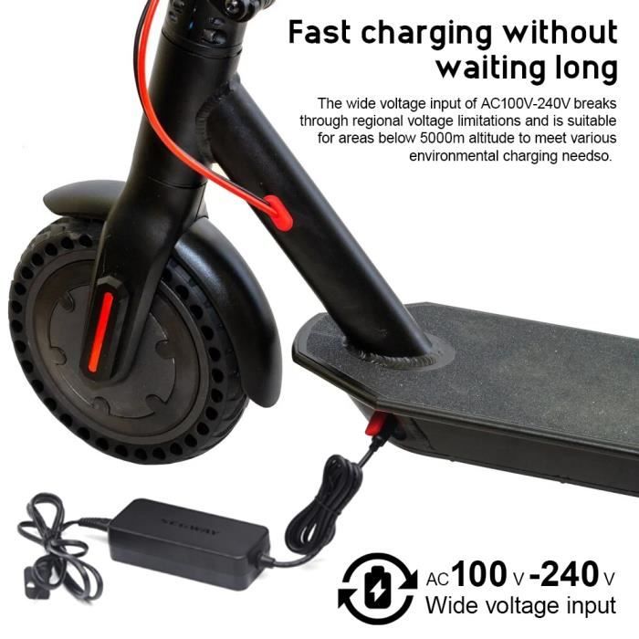 KFD Chargeur 42V Pour Xiaomi M365 & Ninebot Segway – Compatible ES, F20, E22, Scooters 36V, 2A, MultiProtect