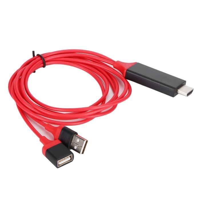 Acheter Câble adaptateur universel HDMI HDTV AV pour téléphone portable iOS  et Android, 1080P, téléphone vers TV