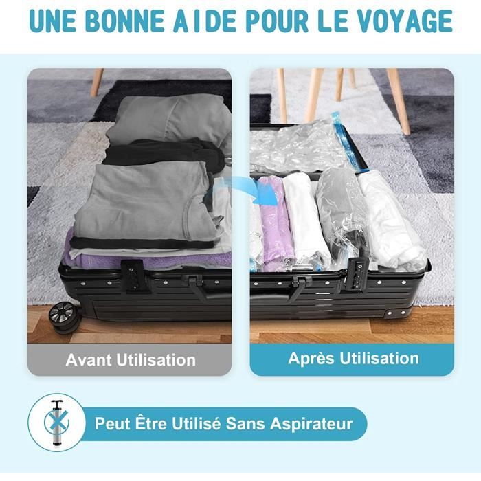 Sac Sous Vide Vêtement Roulé à la Main - 12 Pièces Sac de