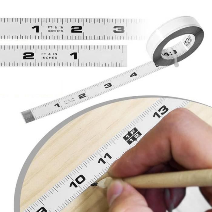 Ruban À Mesurer, Ruban À Mesurer Métrique 1-5 Mètres Auto-Adhésif Avec Ruban À Mesurer, Ruban À Mesurer Métrique 1-5 Mètres Auto-Adhésif Avec