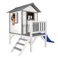 AXI Maison Enfant Beach Lodge XL en Blanc avec Toboggan en Bleu | Maison de Jeux en Bois FFC pour Les Enfants | Maisonnette-3