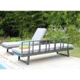 Lounge/lit Modulo - Bain de soleil, Transat en aluminium - graphite 210 x 71 x 78 cm-3