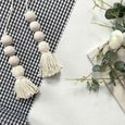 6 pièces en bois gland perles ornements coton chaîne placard porte poignée décoration pour Homering  OBJET DE DECORATION MURALE-3