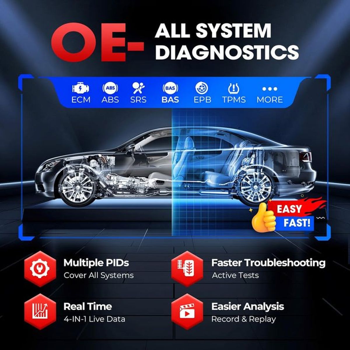Meilleur Valise Diagnostic Auto Multimarque Professionnelle Bosch LAUNCH X431 CRP909X Valise Diagnostic Auto Scanner OBD2 Outil de diagnostic  Tous les systèmes 15 Fonctions de Reset En Français - Cdiscount Auto