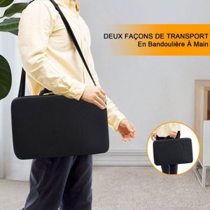 Sac De Transport Pour Vidéoprojecteur – Étui Souple Résistant Avec Poches Accessoires, Bandoulière Amovible Et Poignées – Compatible La Plupart Des Mini Projecteurs