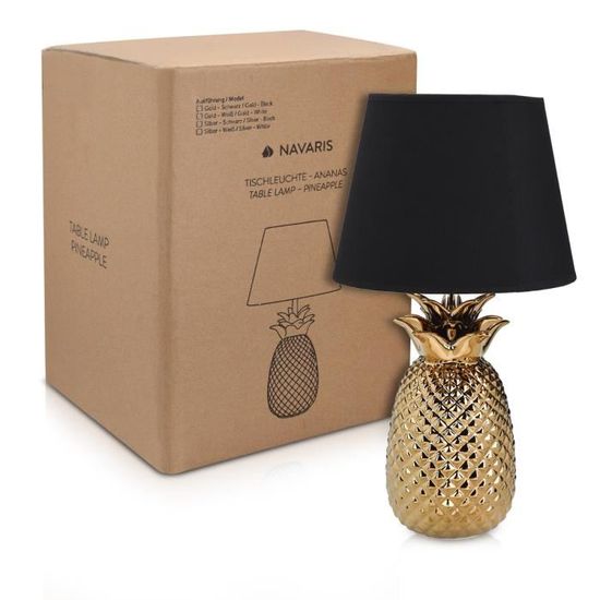 lampe de table decorative pour salon chambre enfant navaris lampe led forme ananas lampe de chevet et veilleuse design 46 cm en forme dananas lampes luminaires interieur