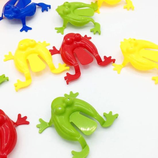 Lot De 20 Grenouilles Sauteuses Colorées – Jouet En Plastique à Pression Pour Enfants, Activités Intérieures/extérieures, 6 Cm