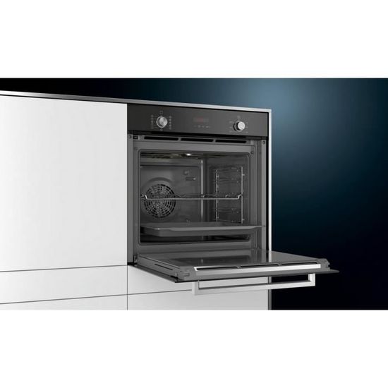 siemens four integrable multifonction 71l 60cm a pyrolyse inox hb374abs0j cdiscount electromenager