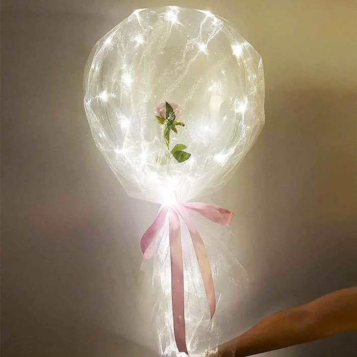 Bouquet de rose à ballon lumineux LED, ballons Rwanda