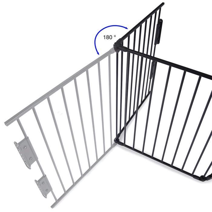Gemokrt Barriere de Securite Retractable 0-140cm, Barriere de Securite  Enfant Extensible, Barriere Chien Opération à Une Main, pour Escaliers