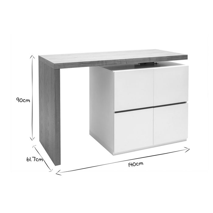 Organiseur de tiroir de cuisine blanc modulable - 22,5 x 8 x 5 cm
