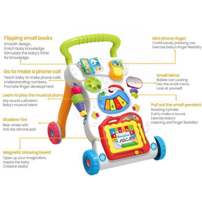 Trotteur bebe 3 en 1 PIMPIMSKY Trotteur bebe fille et garcon trotteur pour bebe evolutif 6 7 8 9 mois Cdiscount Puericulture Eveil bebe
