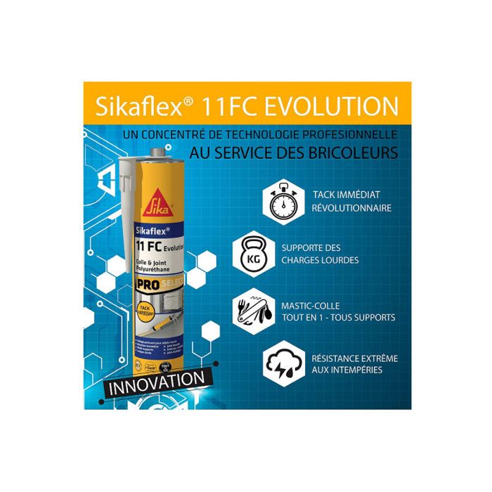 Mastic colle SIKA Sikaflex 11 FC+ Evolution - Noir - 300ml - Colle et  produits de fixation - Achat & prix